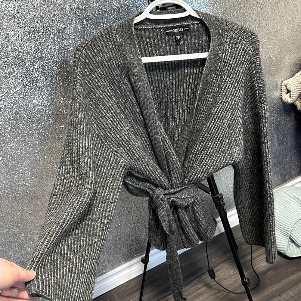 GUESS - Women's Gray Sweater Wrap